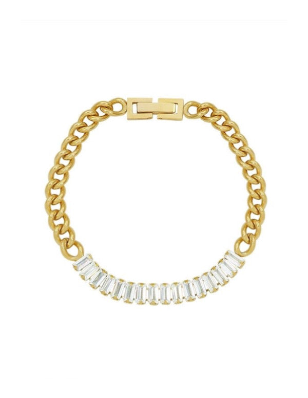 Gold plated Baguette Bracelet (Options Available)