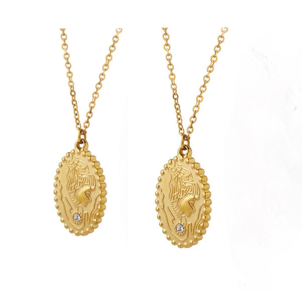 Golden women pendant Necklace