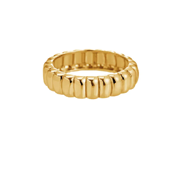 The Bria Rippled Gold Ring
