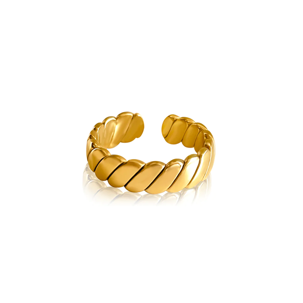 Flattened twisted ring