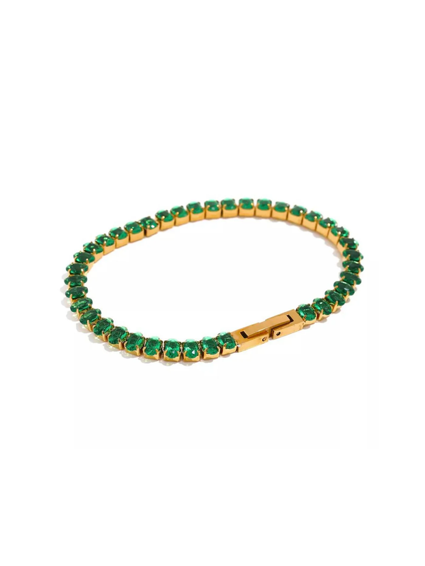 Oval- shaped tennis Bracelet (Color options Available)