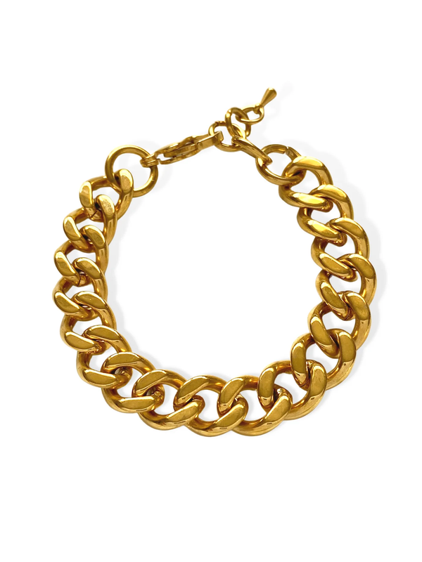 Gold plated Cuban Link Bracelet- Thick