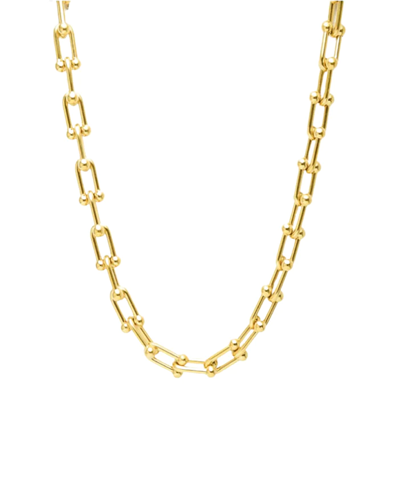 Statement Haley U- Link Gold Necklace