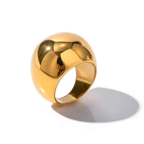 Chunky gold plated ring