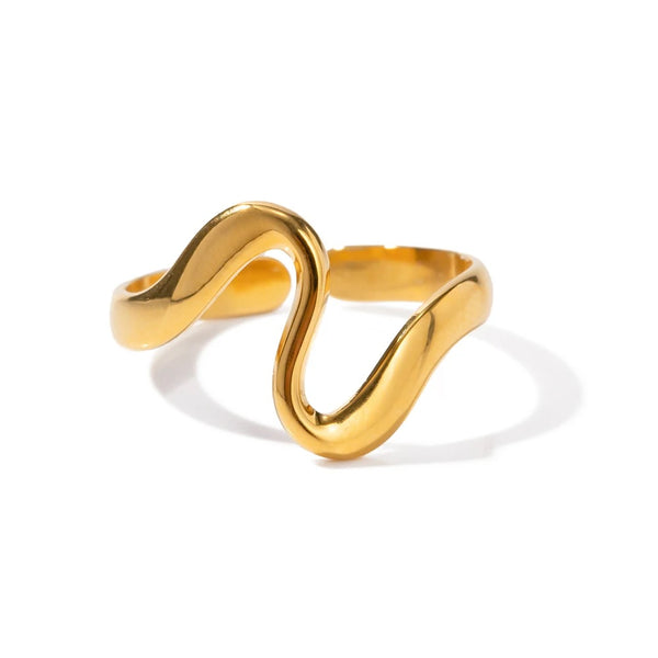 Minimalist curved adjustable ring for dailywear