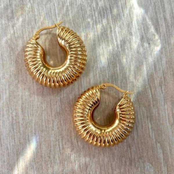 Golden Coil Hoops