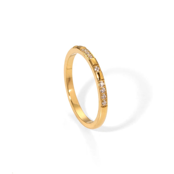 Rhinestone Gold Ring