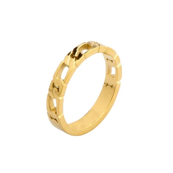 Figaro Gold Ring