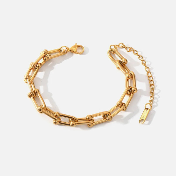 Haley U-Link Gold Bracelet